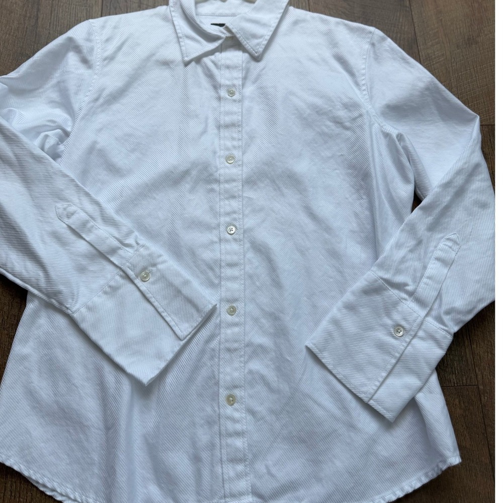 Vintage‎ 90s Banana Republic Button Down Shirt Women L White